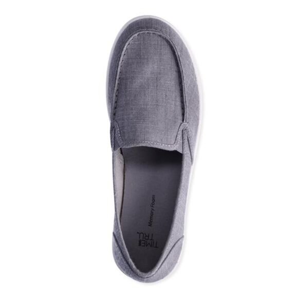 Women's Slip-On Surf Moc Sneakers - Memory Foam Insole, Size 9, Gray - Picture 4 of 5